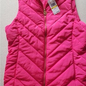 Michael Kors Electric Pink Vest with Gold Accents